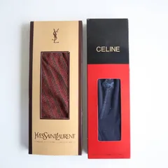 イヴサンローラン YSL セリーヌ CELINE メンズ靴下 25cm ブランド ビジネスソックス 2足セット 未使用 フォーマル 保管品