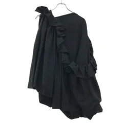 Yohji Yamamoto FEMME ヨウジヤマモト ファム 19AW ウールギャバジンドレープ ケープジャケット FC-J01-100 ブラック 2のサムネイル