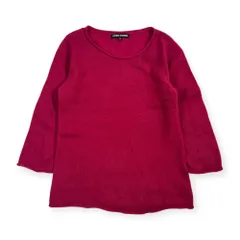 カシミヤ100% ETERNAL CASHMERE エターナルカシミヤ 七分袖 ニット セーター M/赤紫 レディース