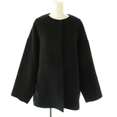 ジャーナルスタンダード JOURNAL STANDARD 23AW スーパー140ビーバーノーカラーショートコート アウター 36 ブラック /HK ■OS