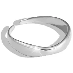 【新品】 [RLYKAL] 指輪 リング ウェーブリング 男女兼用 フリーサイズ 11～17号 (エターナル１個, フリーサイズ) 1