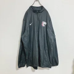 【大きめ】NIKE ナイキ　刺繍　フルジップナイロンジャケット　黒　XXL
