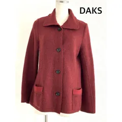 DAKS  ダックス　ウールジャケット　ブラウン　38　毛100%    無地　カジュアル　羽織り　送料込み　6459491のサムネイル