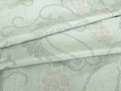 平和屋着物●結城紬　葡萄唐草文　100亀甲　正絹　逸品　DAAX3815az