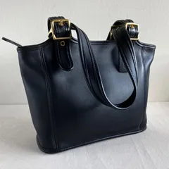 Vintage Coach Legacy Small Shopper Shoulder Tote Bag Black Leather 90's USA