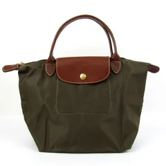 ロンシャン ル プリアージュ S トートバッグ 折りたたみ フランス製 鞄 ブランド レディース カーキ Longchamp 【中古】