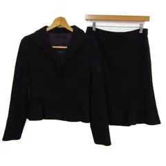 アンタイトル セットアップ 上下セット ジャケット スカート フォーマル レディース 2サイズ ブラック UNTITLED 【中古】