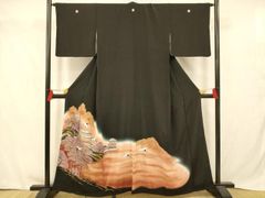 平和屋着物○訪問着 駒刺繍 千鳥立波文 金彩 正絹 逸品 CAAZ2727ut