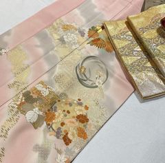藤井寛 豪華総柄 松竹梅 茶系ピンク 訪問着 - メルカリ
