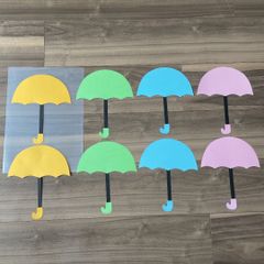 ma_na_de_shi 様専用 梅雨壁面飾り 立体パラソル壁面 ハンドメイド