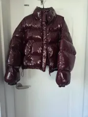 ワイン色 光沢 ショートダウン