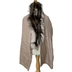 【豪華】【美品】FENDI フェンディ フォックス ファーストール カシミヤ vectorpremium_023-902410310029