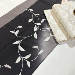 正絹たち花相良刺繍手刺繍単衣夏お太鼓柄袋帯 - メルカリ