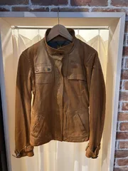 バナナパブリック BANANA REPUBLIC 本革 レザージャケット シングル ライダース ブラウン系 サイズXS A-1539