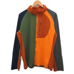 コロンビア Columbia 美品 フリースジャケット ブルゾン 211PM2413 ロゴ刺繡 マルチカラー XL ■MET2