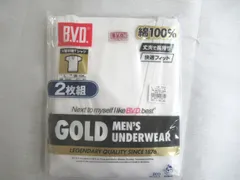 新品未開封　2枚組☆　B.V.D. U首半袖Tシャツ　GOLD 　Lサイズ　ホワイト　メンズ