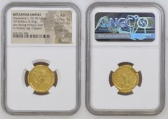東ローマ帝国 ソリダス金貨 テオドシウス2世 MS5.4 アンティークコイン
