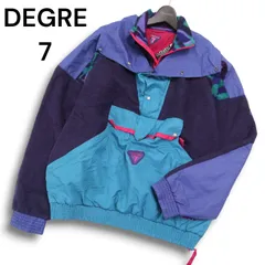 90s★ DEGRE7 ビンテージ 古着★ 秋冬 POLARTEC フリース アノラック プルオーバー スキー ジャケット Sz.L メンズ レトロ