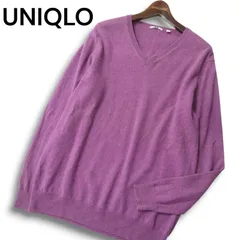 UNIQLO ユニクロ 秋冬 高級!! カシミヤ100%★ Vネック ニット セーター Sz.XL メンズ 大きいサイズ
