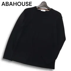 ABAHOUSE アバハウス 通年★ クルーネック ニット セーター Sz.44 メンズ 黒 日本製のサムネイル