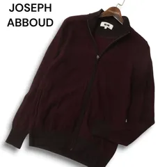 JOSEPH ABBOUD ジョセフ アブード 秋冬 ウール100％★ 切替 フルジップ ニット ジャケット ブルゾン Sz.M メンズのサムネイル