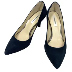 【美品】オデットエオディール (22) パンプス ヒール スウェード ポインテッドトゥ 定番デザイン