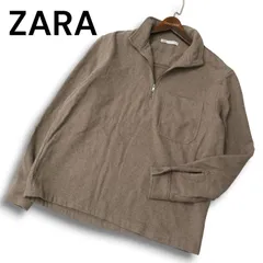 ZARA ザラ マン 秋冬 現行タグ★ ウール混 ハーフジップ プルオーバー シャツ Sz.M　メンズ