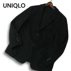 UNIQLO ユニクロ 秋冬 ウールブレンド★ コンフォート テーラード ジャケット Sz.L　メンズ 黒