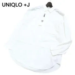 【新品 未使用】 UNIQLO +J ユニクロ × ジルサンダー 通年★ スーピマコットン 長袖 オーバーサイズ シャツ Sz.S メンズ 白