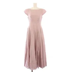 マリハ MARIHA 月の夢のドレス フレアワンピース マキシ ロング 半袖 ボートネック ワンカラー 36 ピンク /BB