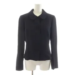 ピエールカルダン Pierre Cardin ジャケット ウール 38 紺 ネイビー 丸襟 ラウンドカラー 826411-15 /RR