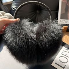 新品 上質クロスミンクと上品なフォックスの編込みハット ギフト