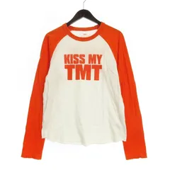 ティーエムティー TMT Tシャツ 長袖 USED加工 プリント オレンジ M 250527E ■GY03のサムネイル