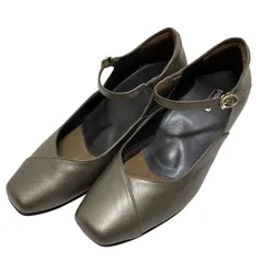 【極美品】ペダラ (22) パンプス ストラップ スクエアトゥ コンフォートシューズ ヒール 本革 レザー 希少カラー