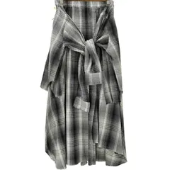 ジーナシス JEANASIS シャツライクアシメチェックスカート レディース FREE 