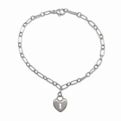 新品仕上げ★ティファニー　ハートロックブレスレット　ショッピングバッグチャーム付 新品仕上げ☆ティファニー ハートロックブレスレット ショッピング