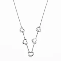 Tiffany&Co. ティファニー オープンハート 5P ネックレス SV925 新品仕上済