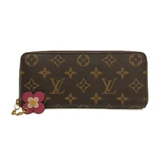 LOUIS VUITTON ルイヴィトン クレマンス フラワーチャーム 長財布 ブラウン