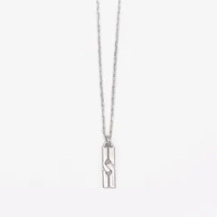 GUCCI グッチ ノット プレート ネックレス SV925 社外チェーン 新品仕上済