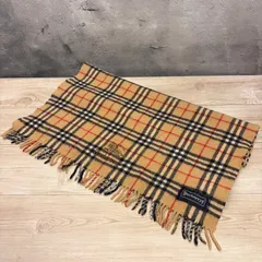 ✨Burberry バーバリー ひざ掛け マフラー ストール ウール100％ ノバチェック ベージュ 58×100cm✨ バーバリーロンドン ブランケットノバチェック 大判 ストール マフラー　00146