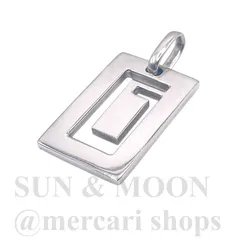 GUCCI グッチ Gロゴ ペンダントトップ カットアウト プレート ネックレス シルバー925 OJ11-2