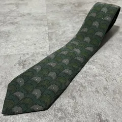 【MISSONI】小紋柄ネクタイ　グリーン　ボタニカル