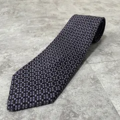 【POLO】チェック柄ネクタイ　パープル　ブラック　バイカラー