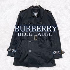 バーバリーブルーレーベル ファーコート ノバチェック ジャケット