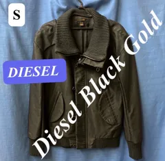 【デザイン必見！】ディーゼル　ブラックゴールド　ジャケット　サイズS ブラック