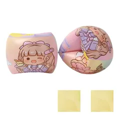 【迅速発送】アームリング 腕浮き輪 子供 アームヘルパー 両腕 水泳 補助 夏休み 海 夏のプール キッズ子供用 アーム フロート 浮き輪 加厚 女の子 男の子 修復パッチ 2枚付き (かわいい女の子) 1