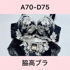 sanei/サンエイ/10469NV/ブラショーツセット/ネイビー/脇高育乳ブラ/フラワー刺繍/A70,A75,B70,B75,C70,C75,D70,D75