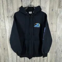OLD PIKO 90s ピコ 両面プリント 裏起毛 スウェット スエット ジップ パーカー メンズ M サイズのサムネイル