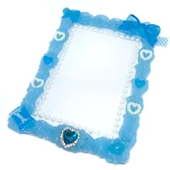 【即購入OK‼️】B7 硬質ケース ホイップデコ 水色 姫系 推し活