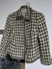 빈버트 ツイード ジャケットです - ベージュとブラック カラーのハウンドトゥース パターンです